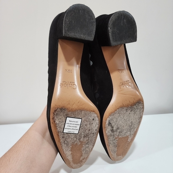 Chloe bridget scallop pumps, size 39.5 - Picture 5 of 6